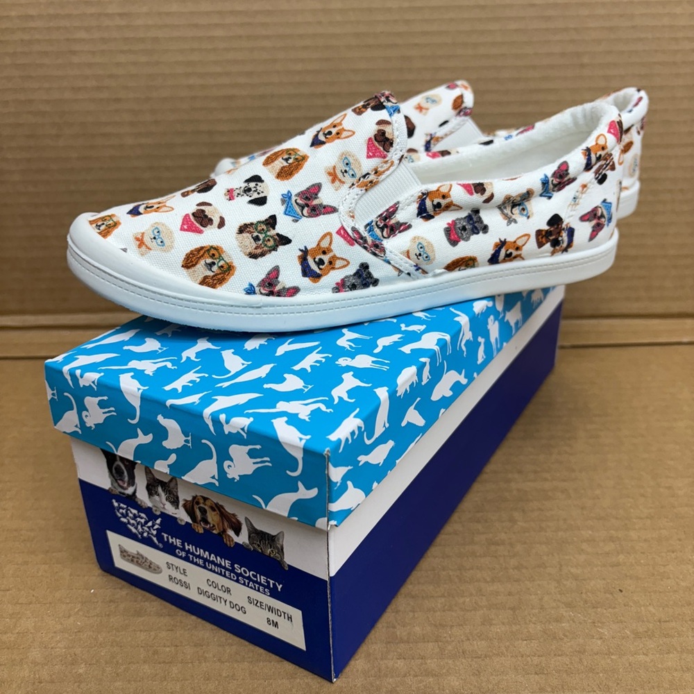 #26 NIB The Humane Society “DIGGITY DOG” Rossi Women’s Casual Shoes Size 8 “NEW”